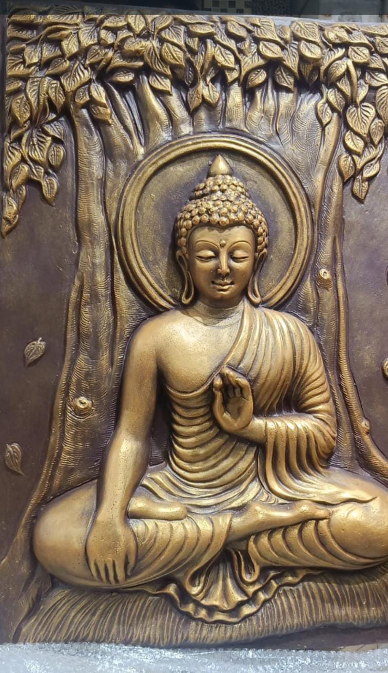 Customized Buddha Poster Wall Tile (3x4 Feet, Matt, 4Pcs)